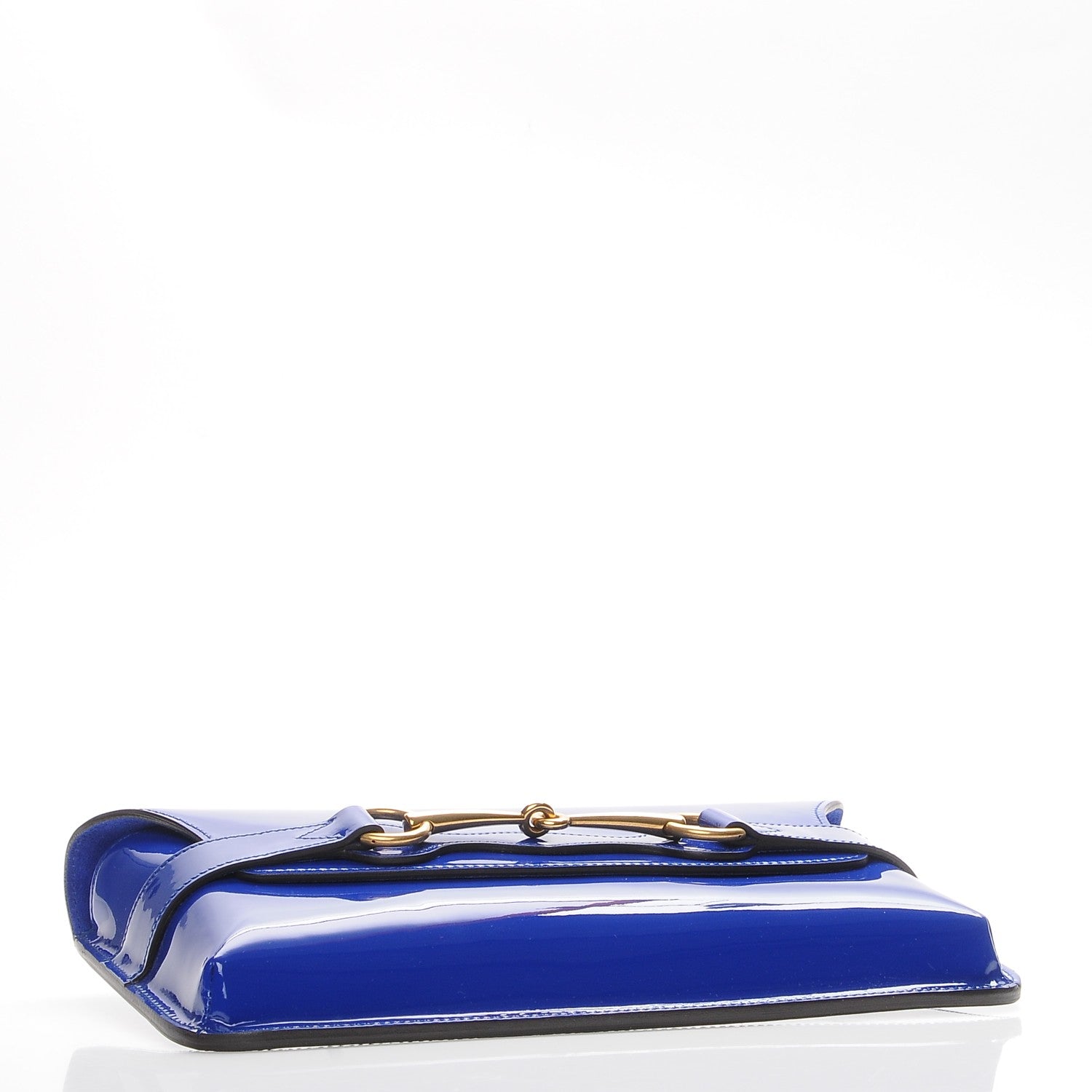 Gucci Patent Large Bright Bit Clutch Deep Zaffiro 4 of 7