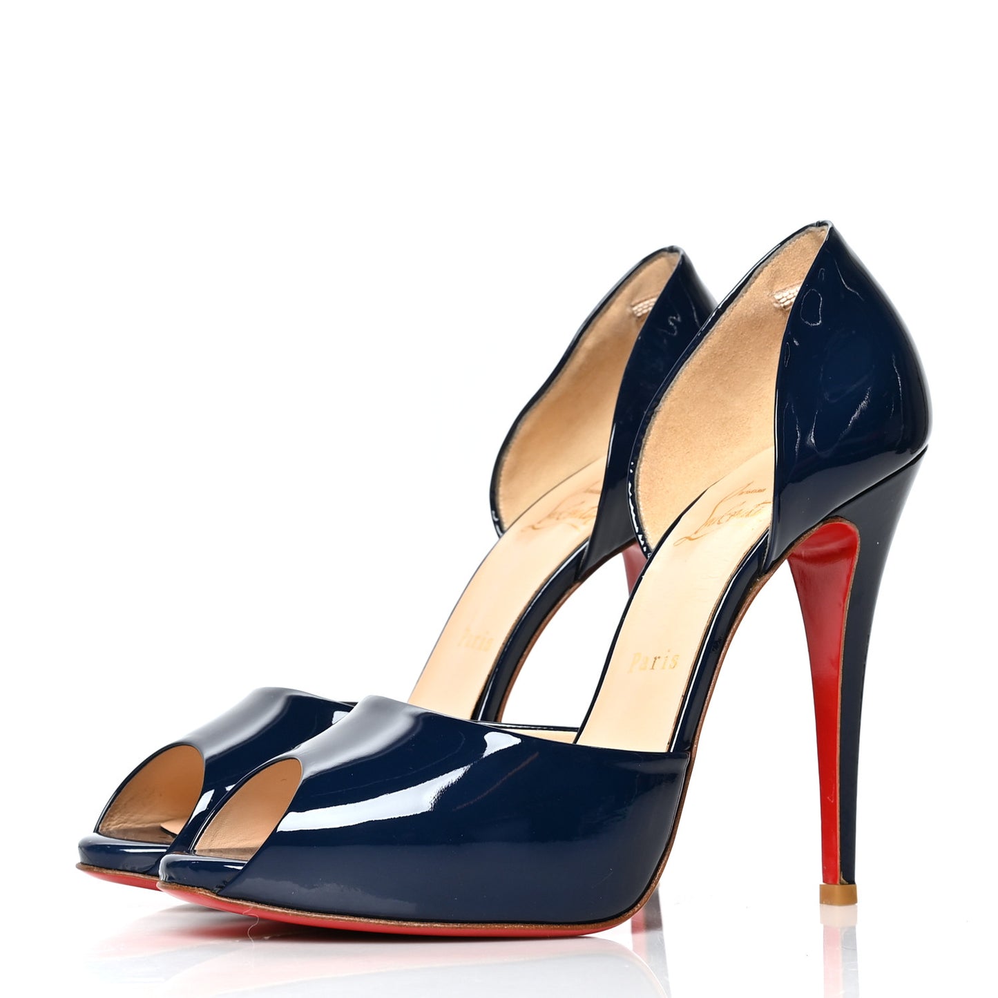 Patent Madame Claude 120 Peep Toe Pumps 40 Blue