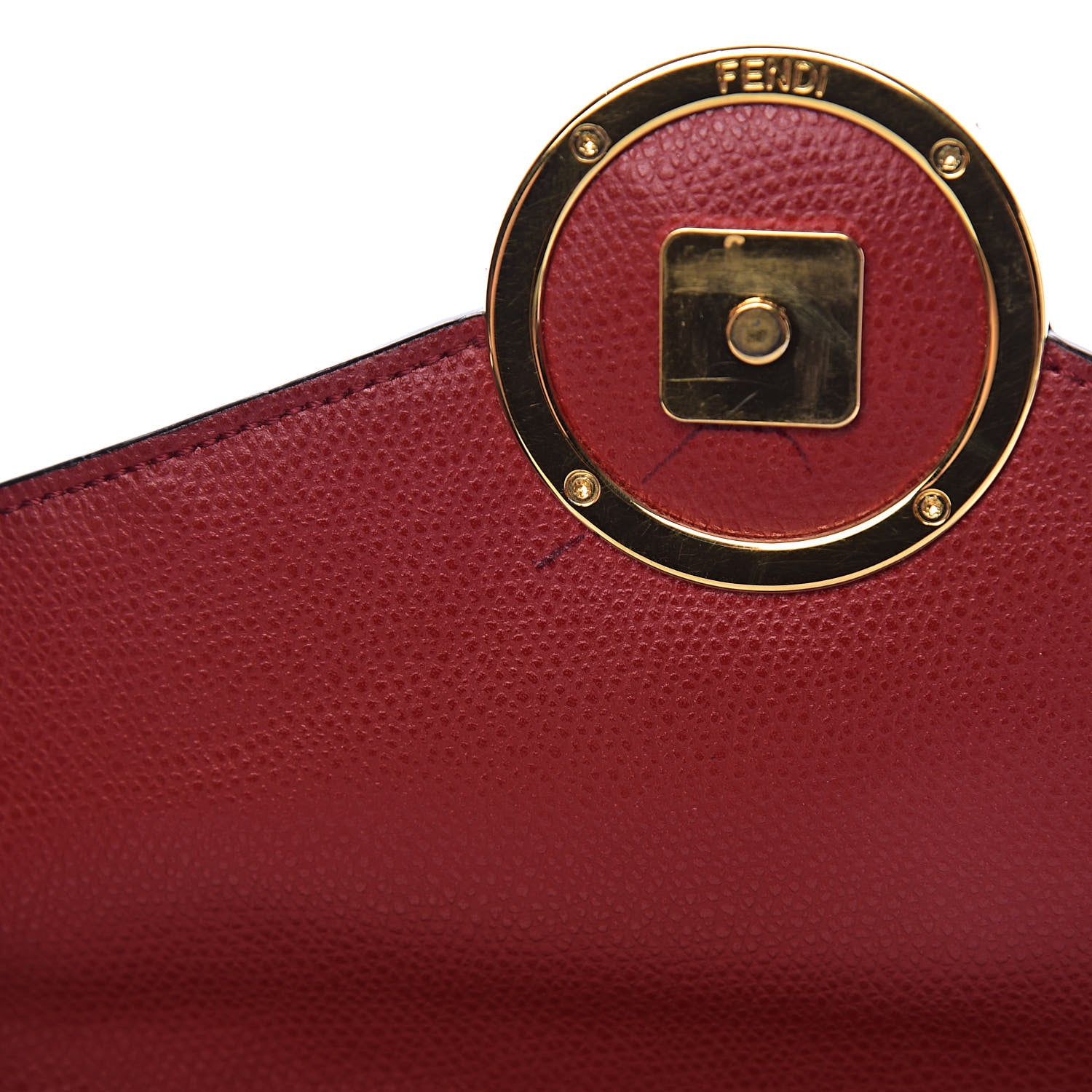 Fendi Vitello Cruise F is Fendi FF 1974 Embossed Medium Envelope Wallet On Chain Fragola Maya Black 9 of 18