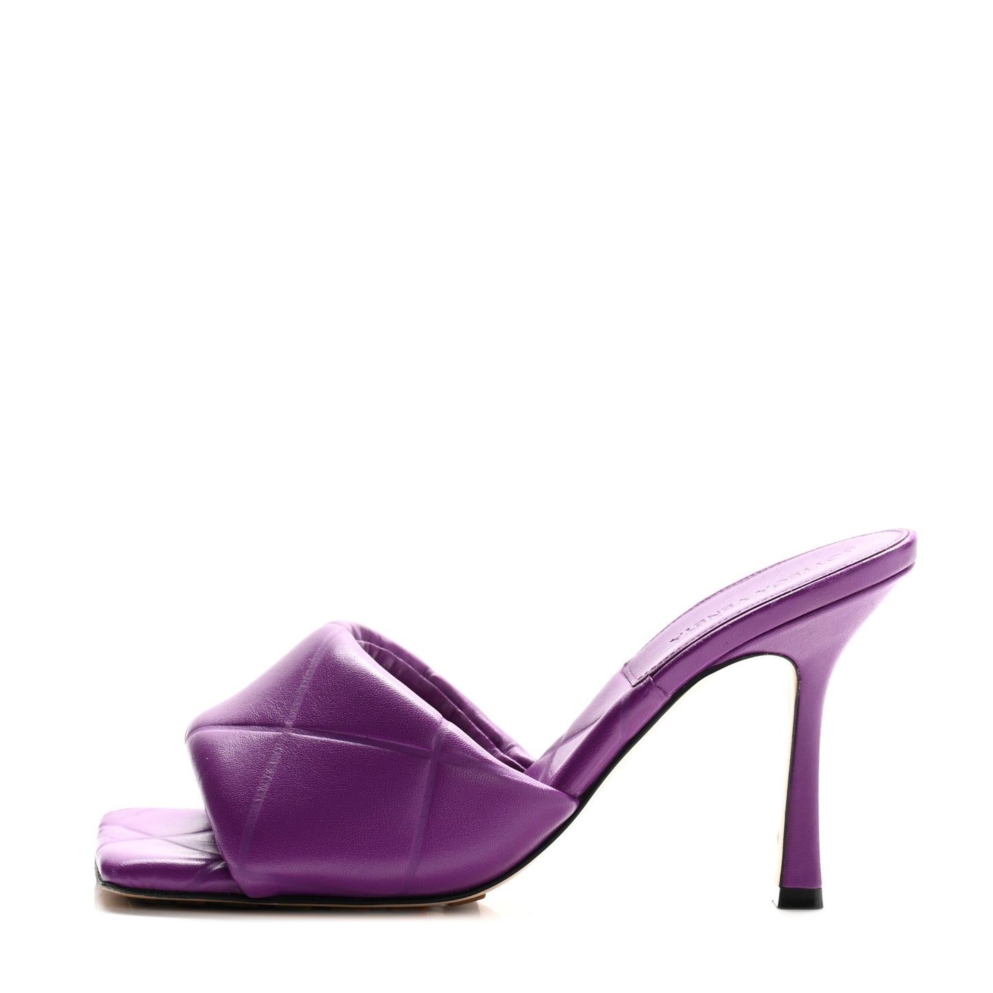 Nappa Quilted Rubber Lido Mule Sandals 38 Gumdrop