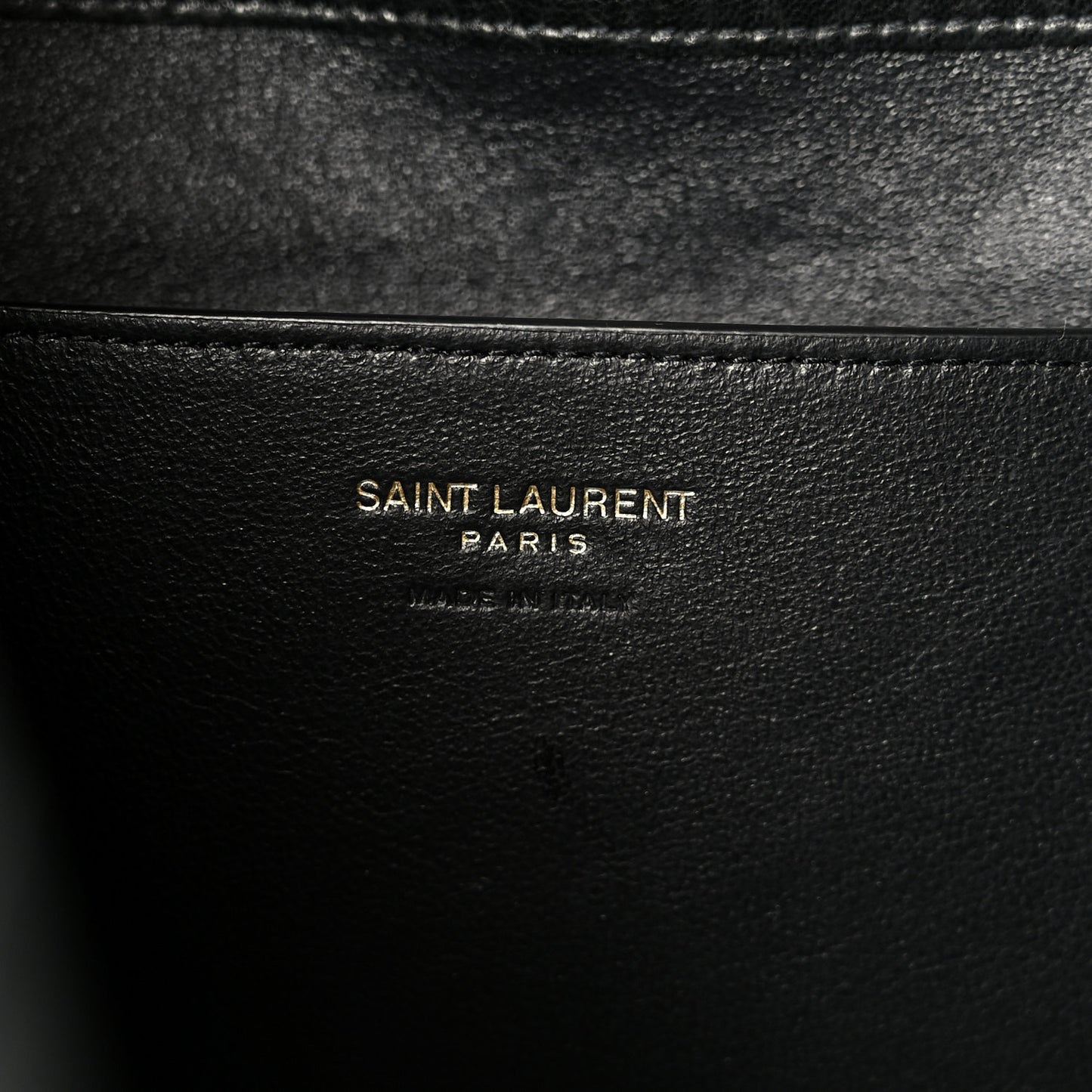 Grained Lambskin Cassandre Envelope Pouch Black