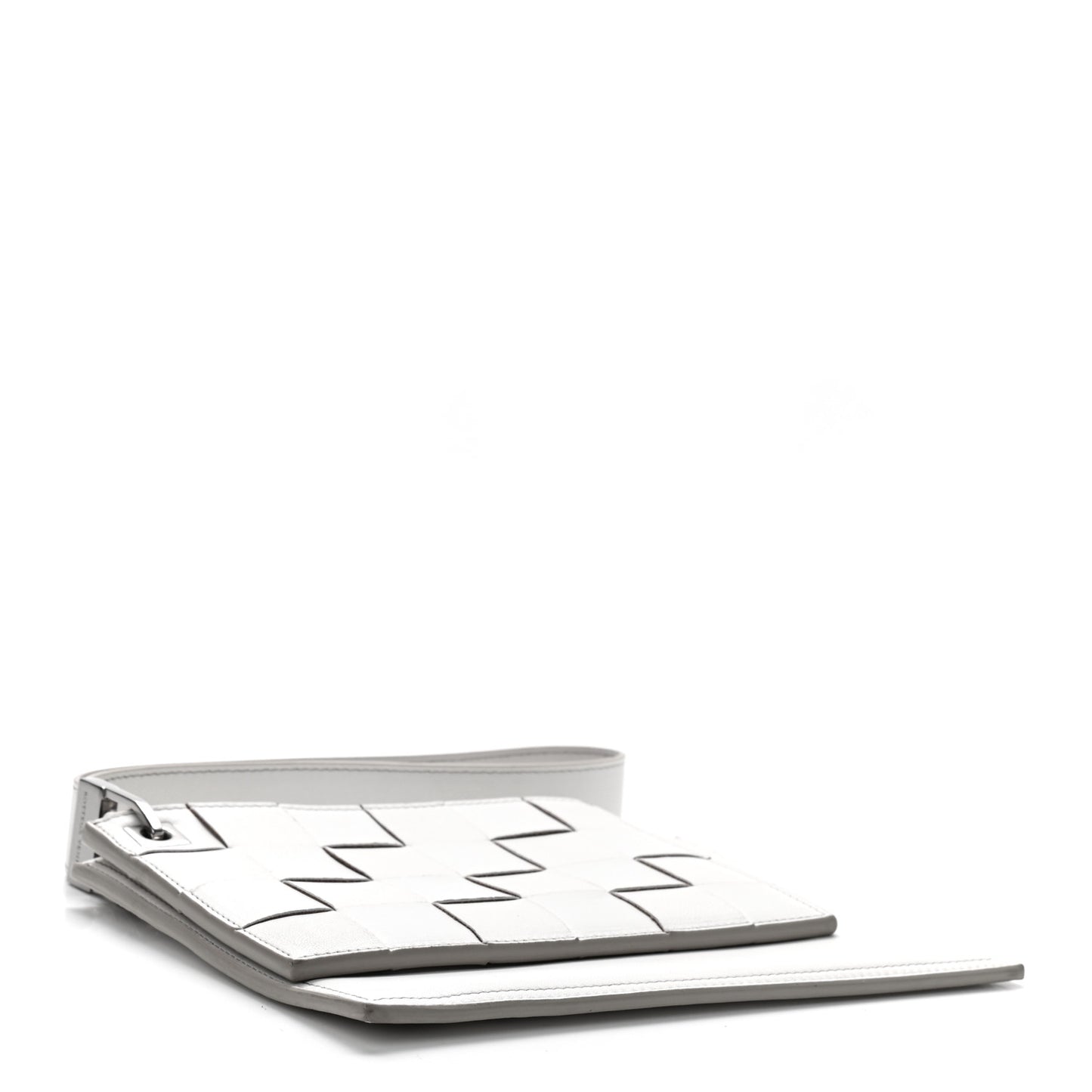 Nappa Maxi Intreccio Small Pouch White