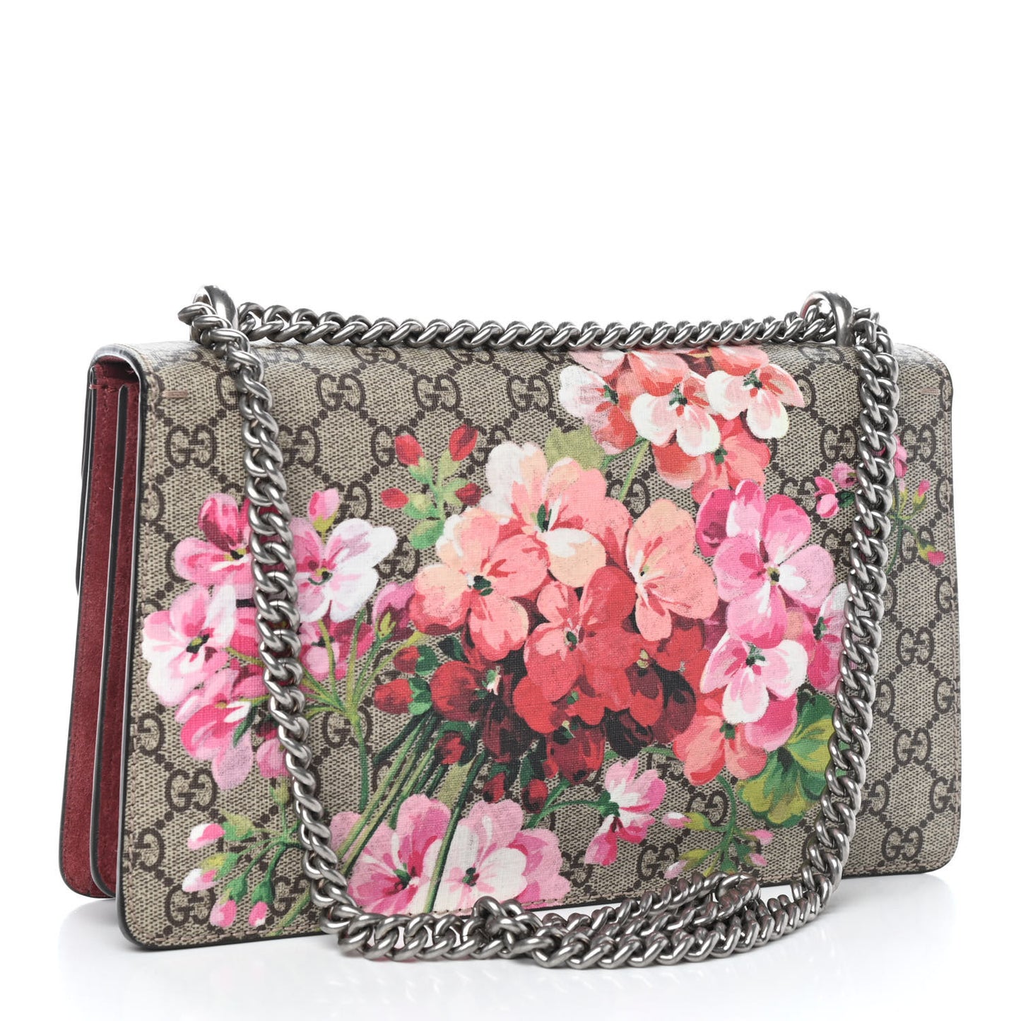 GG Supreme Monogram Blooms Small Dionysus Shoulder Bag Beige Multicolor Dry Rose