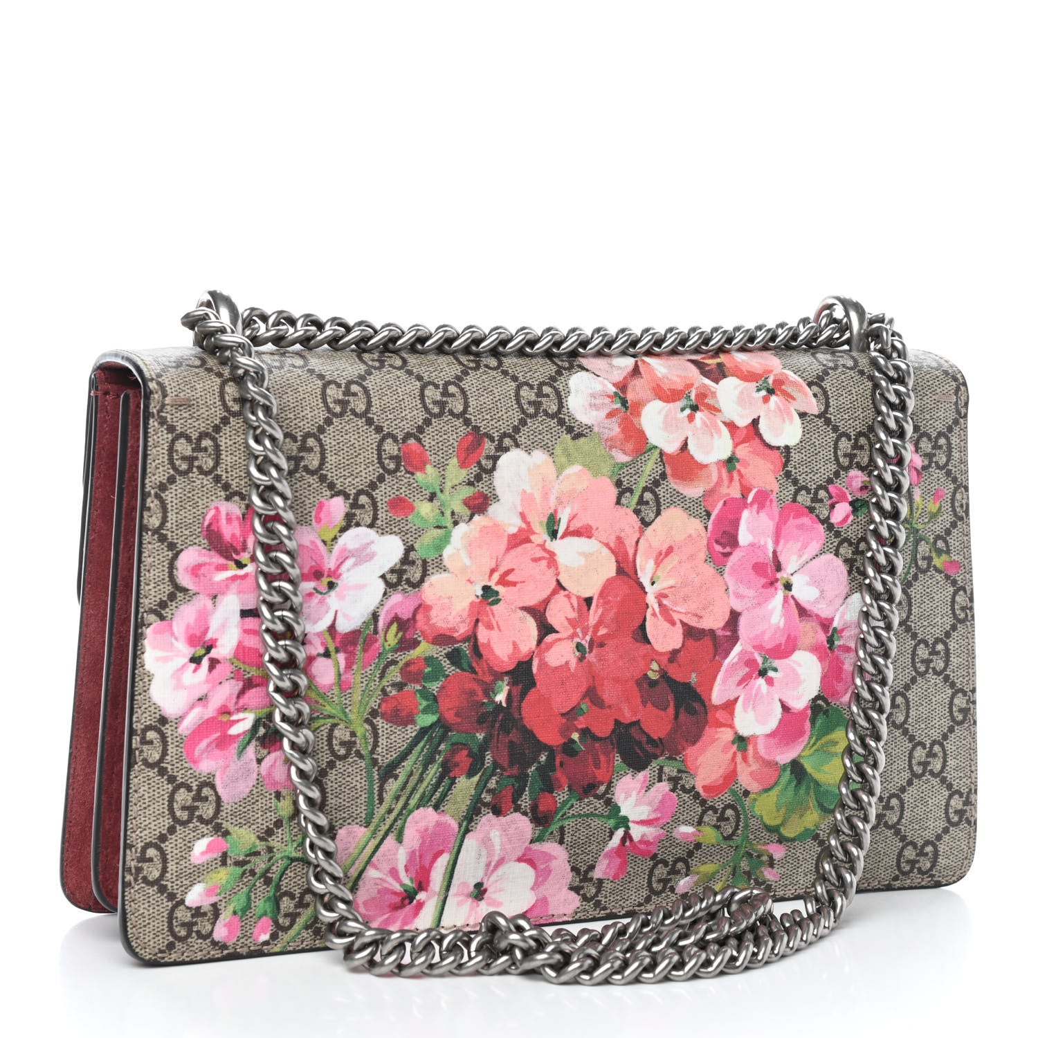 Gucci GG Supreme Monogram Blooms Small Dionysus Shoulder Bag Beige Multicolor Dry Rose 3 of 7