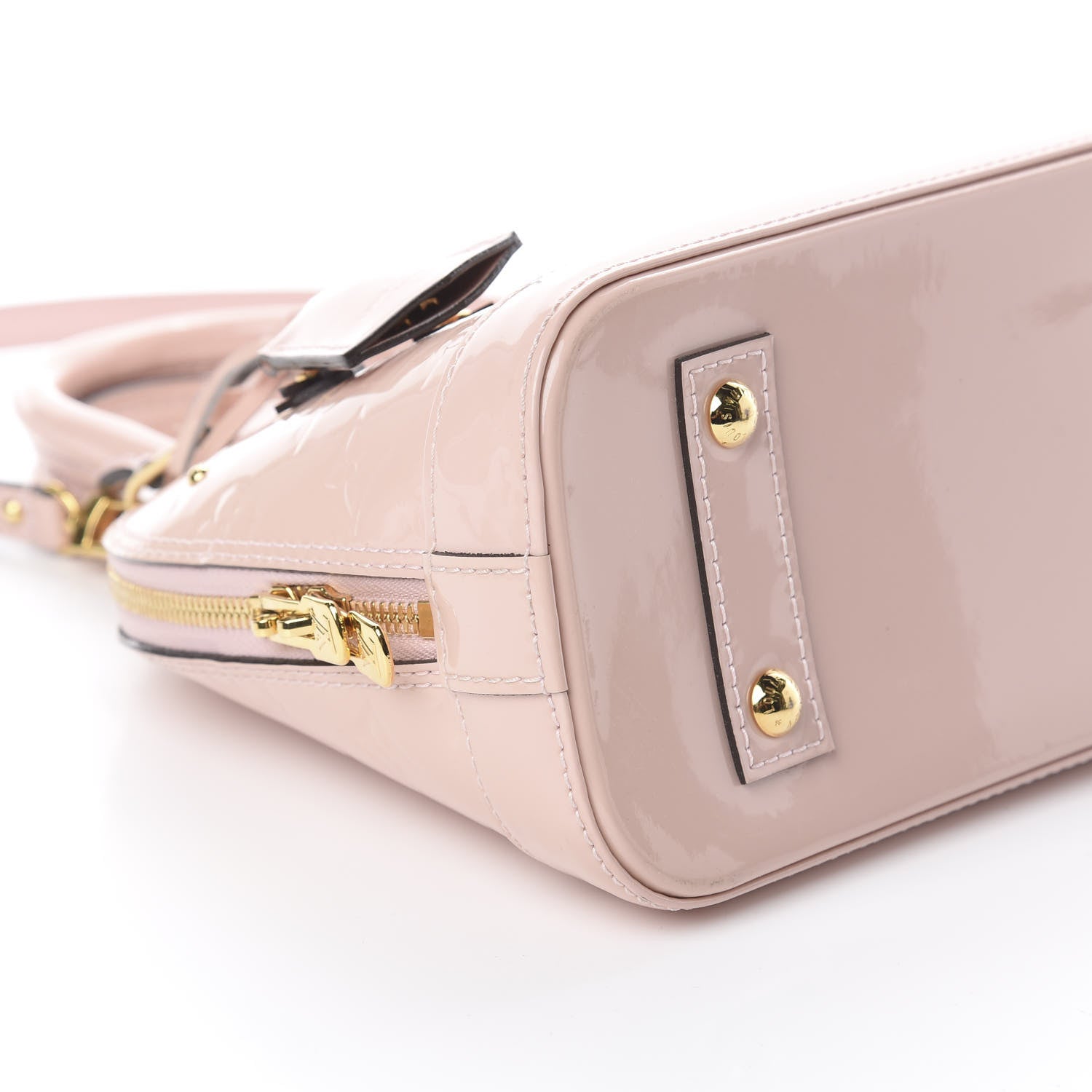 Louis Vuitton Vernis Flowers Alma BB Rose Ballerine 5 of 7