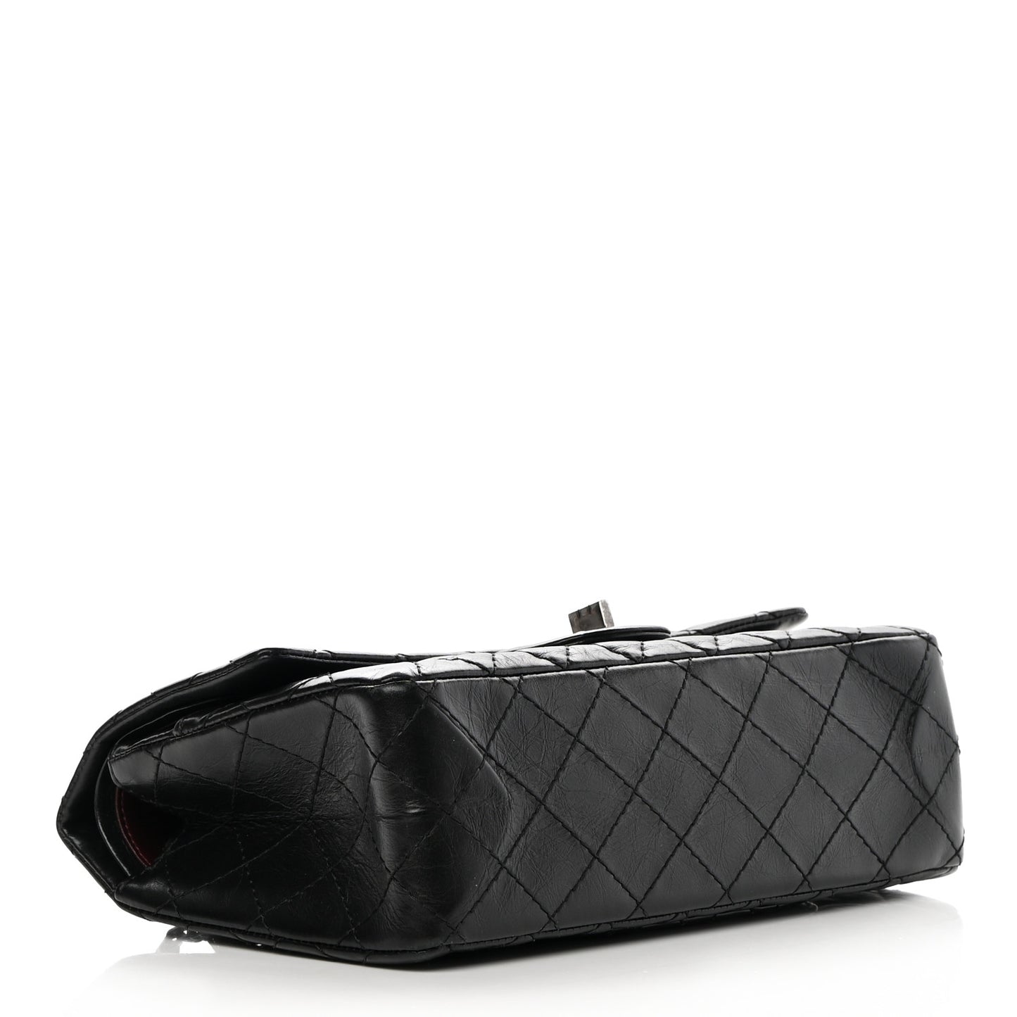 Aged Calfskin Quilted 2.55 Reissue 225 Flap Black