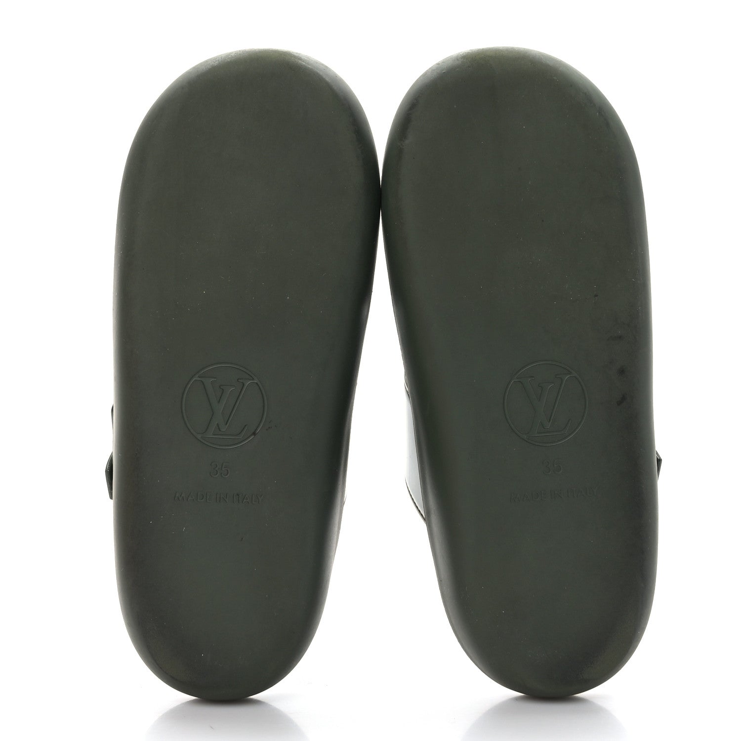 Louis Vuitton Monogram Sunbath Flat Mule Sandals 35 Kaki 5 of 7