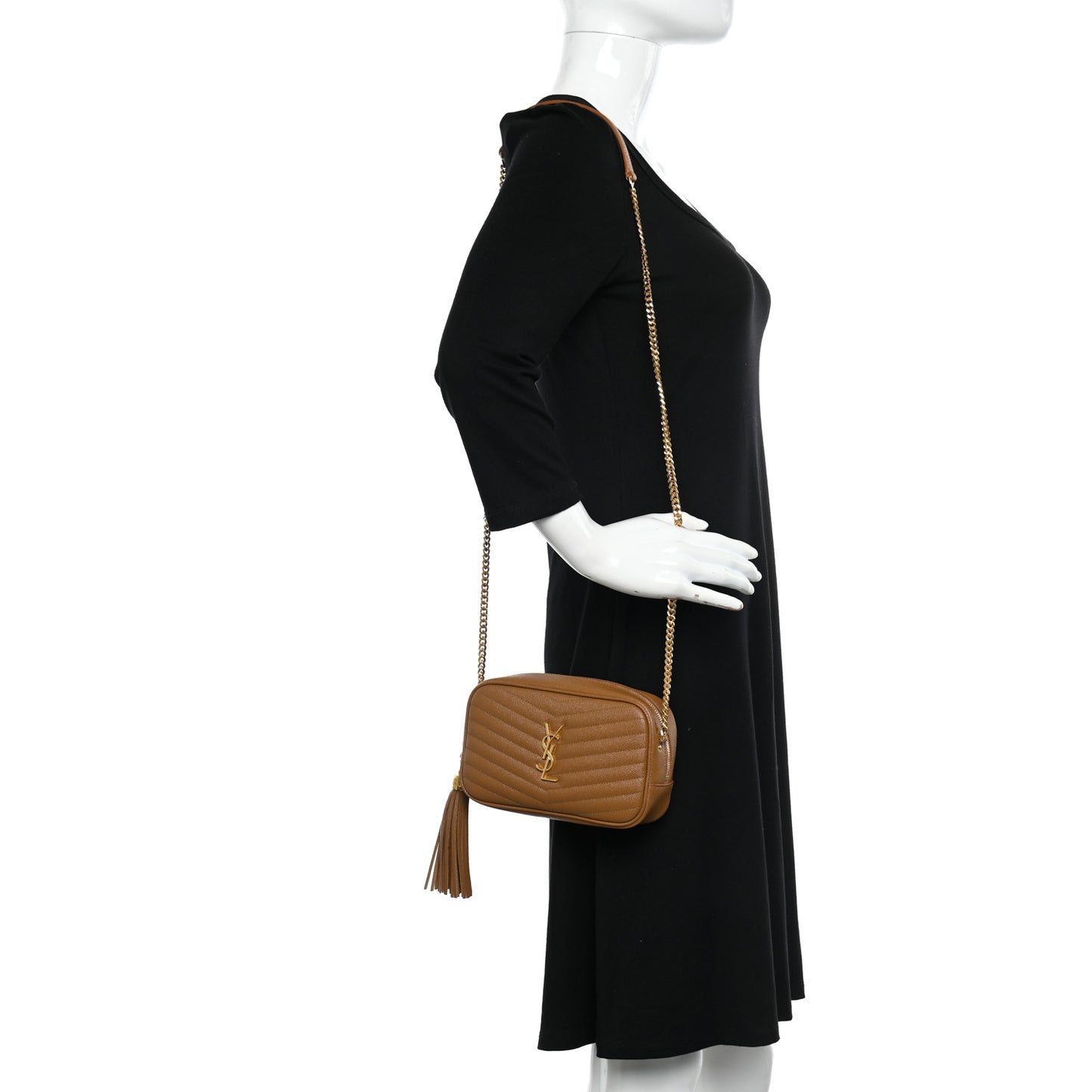 Grain De Poudre Matelasse Monogram Mini Lou Camera Bag Dark Natural