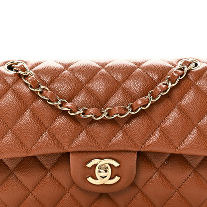 Chanel Caviar Quilted Small Double Flap Light Brown 8 of 10