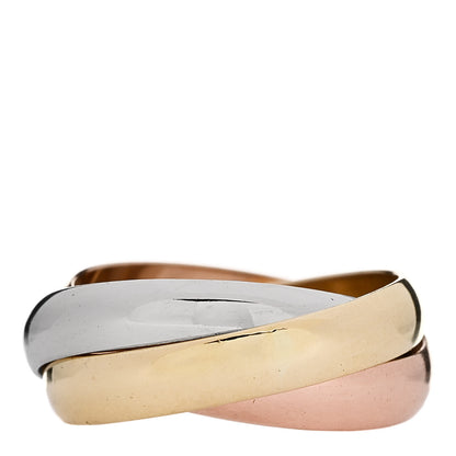 Cartier 18K Pink Yellow White Gold Classic Les Must De Cartier Trinity Ring 50 5.25 3 of 5