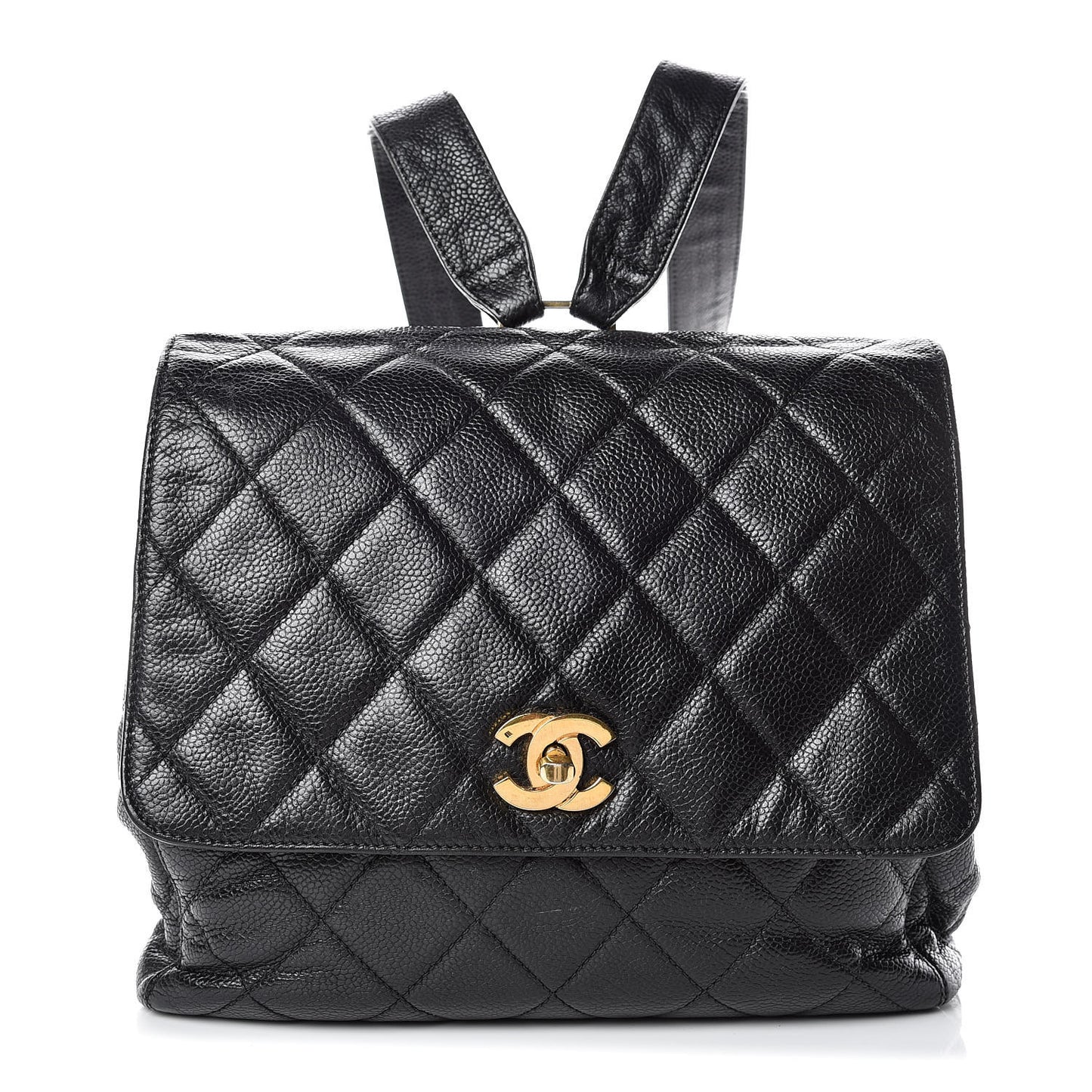 Caviar Quilted Backpack Black
