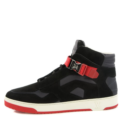 Louis Vuitton Suede Calfskin Nylon Slipstream Sneaker Boot Black 6 1 of 7