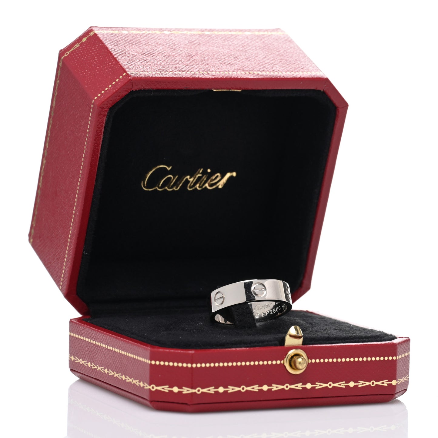 18K White Gold 5.5mm LOVE Ring 61 9.75