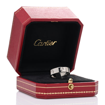 Cartier 18K White Gold 5.5mm LOVE Ring 61 9.75 5 of 5