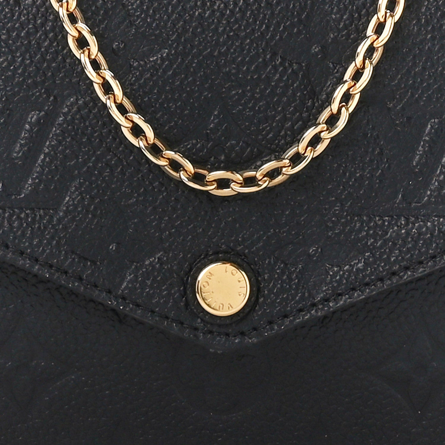 Louis Vuitton Empreinte Pochette Felicie Chain Wallet Black 12 of 14