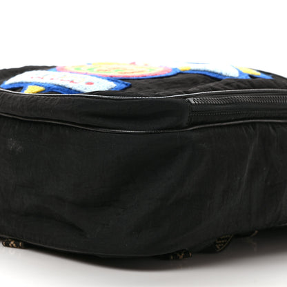 Gucci Nylon Twill 80s Logo Patch Backpack Black 9 of 11