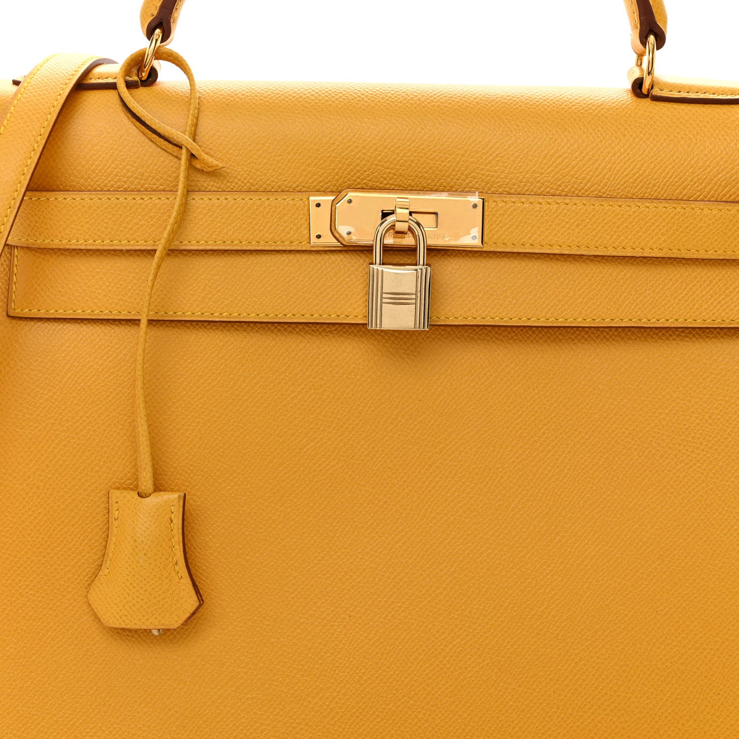 Hermes Courchevel Kelly Sellier 32 Jaune 8 of 12