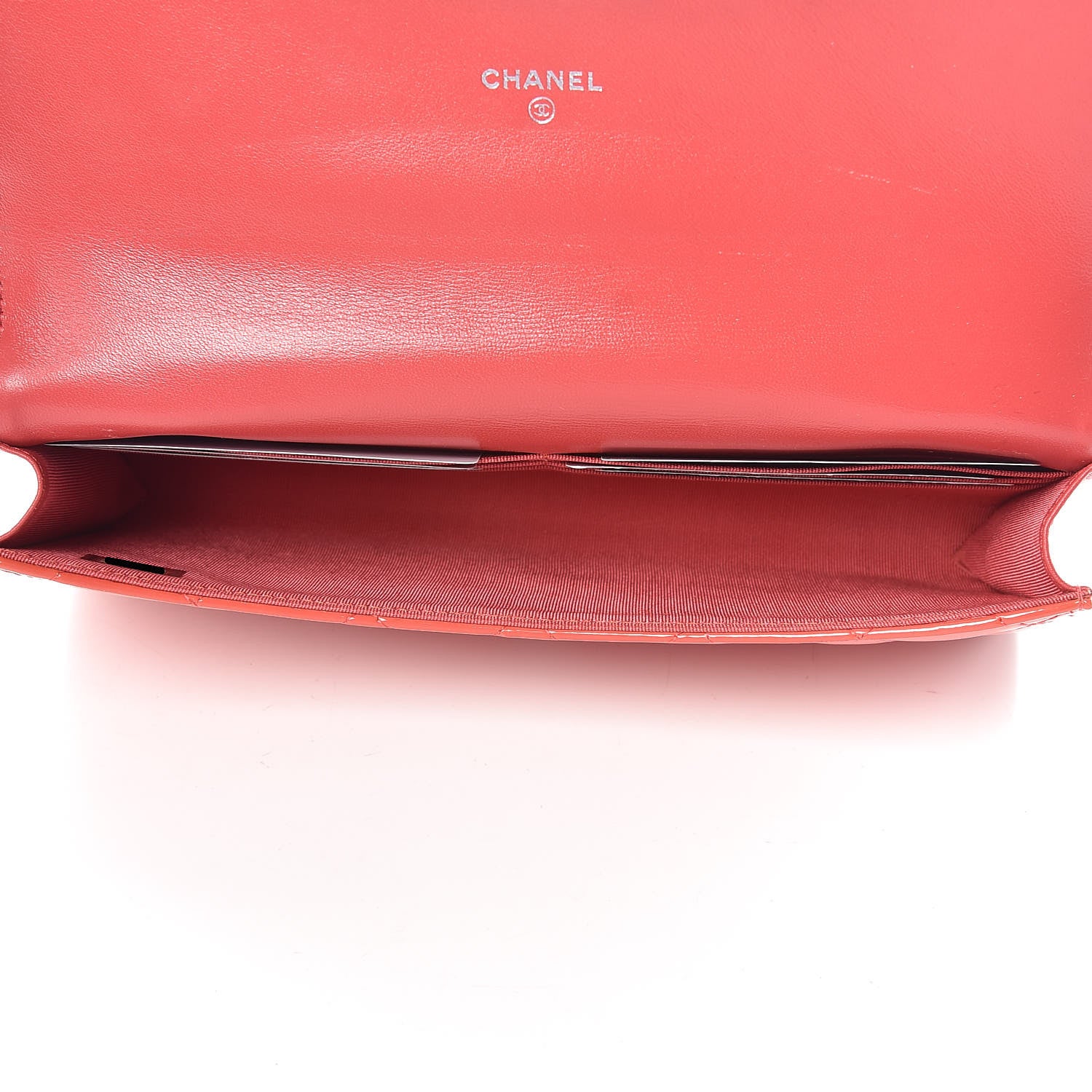 Chanel Patent Quilted Travel Wallet Rose Fonce 6 of 22