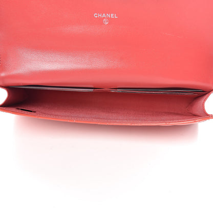 Chanel Patent Quilted Travel Wallet Rose Fonce 6 of 22