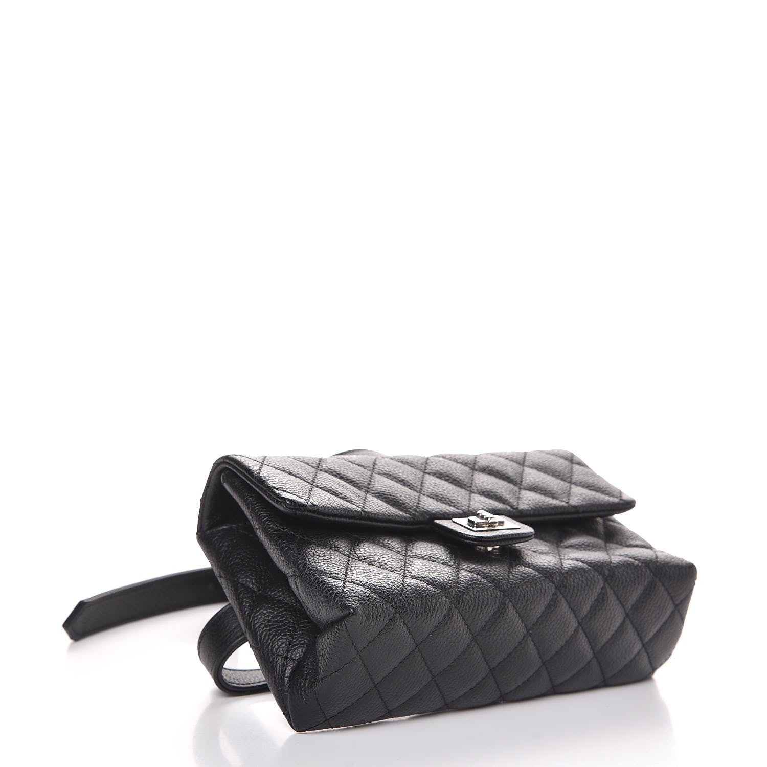 Chanel Grained Calfskin Quilted 2.55 Reissue Flap Belt Bag Clutch Black 4 of 7