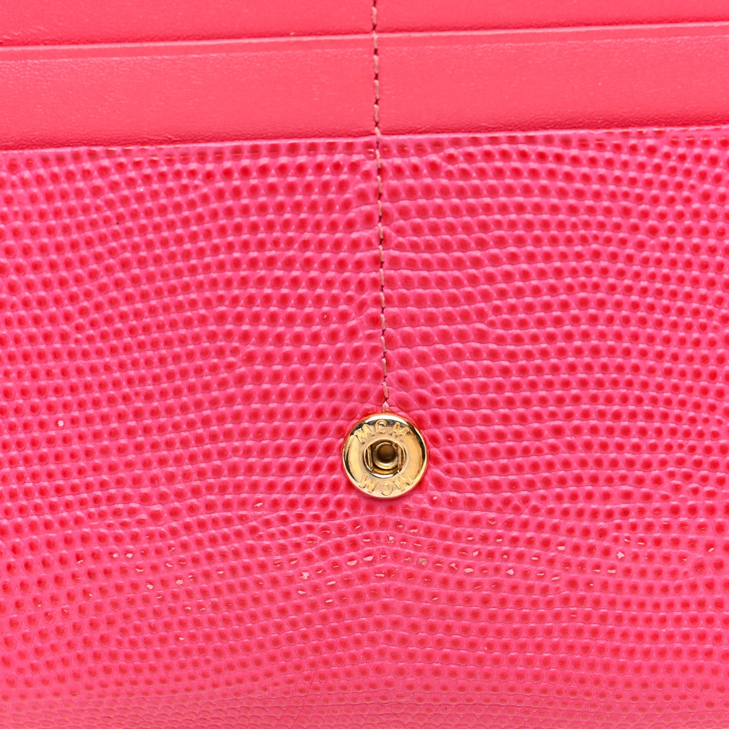 X CRAIG REDMAN Calfskin Lizard Embossed Visetos Wallet On Chain Multicolor