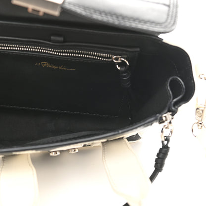 3.1 Phillip Lim Mini Embroidered Pashli Satchel White Black 5 of 9