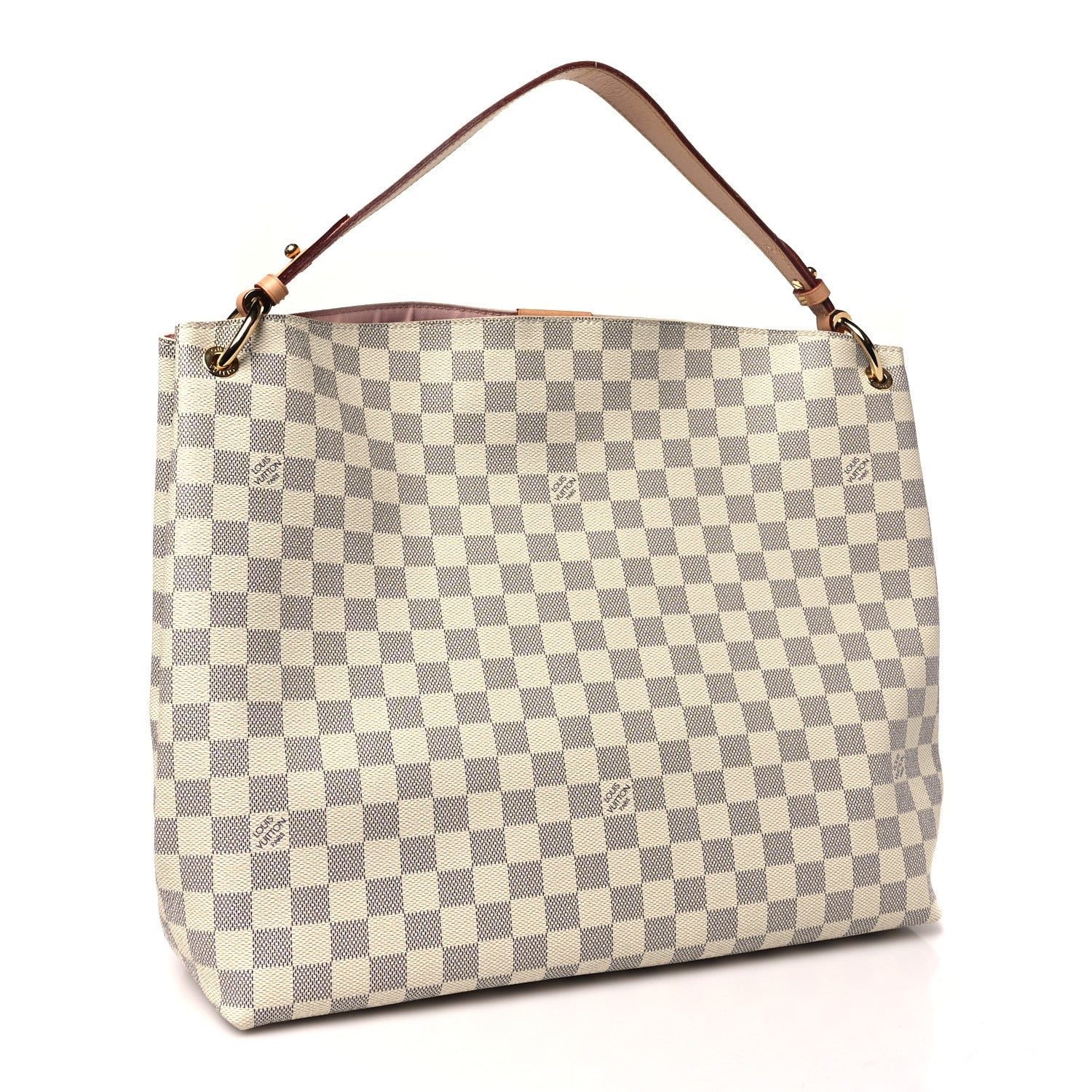 Louis Vuitton Damier Azur Graceful MM Rose Ballerine 3 of 12