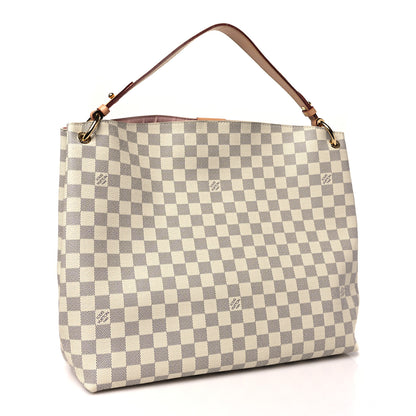 Louis Vuitton Damier Azur Graceful MM Rose Ballerine 3 of 12