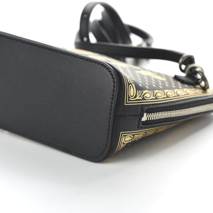Gucci X SEGA Calfskin GUCCY Stars Mini Dome Shoulder Bag Black Gold 6 of 9