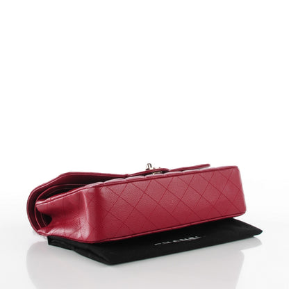 Chanel Caviar Quilted Medium Double Flap Dark Red 4 of 8
