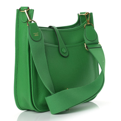 Hermes Taurillon Clemence Evelyne III PM Bambou 3 of 9