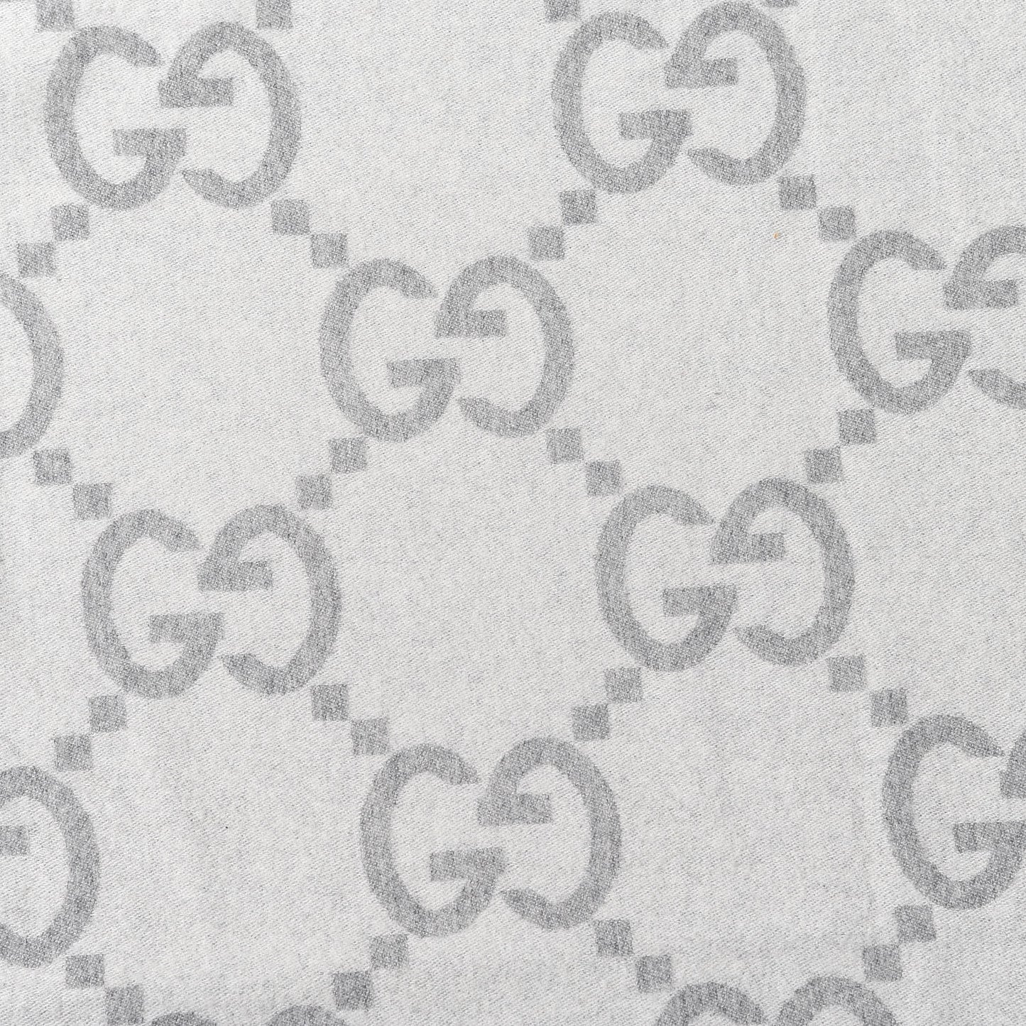 Wool Cashmere GG Monogram Blanket Grey