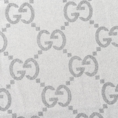 Gucci Wool Cashmere GG Monogram Blanket Grey 2 of 4