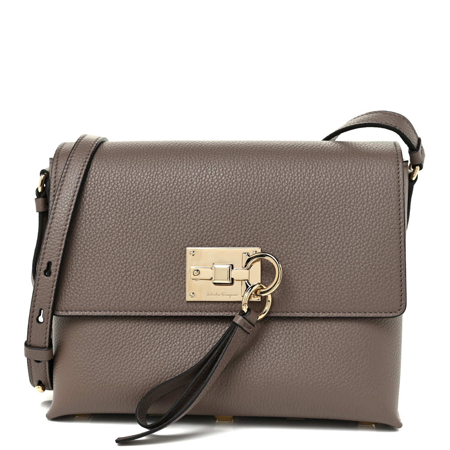 Salvatore Ferragamo Calfskin Small The Studio Crossbody Bag Caraway Seed 3 of 17