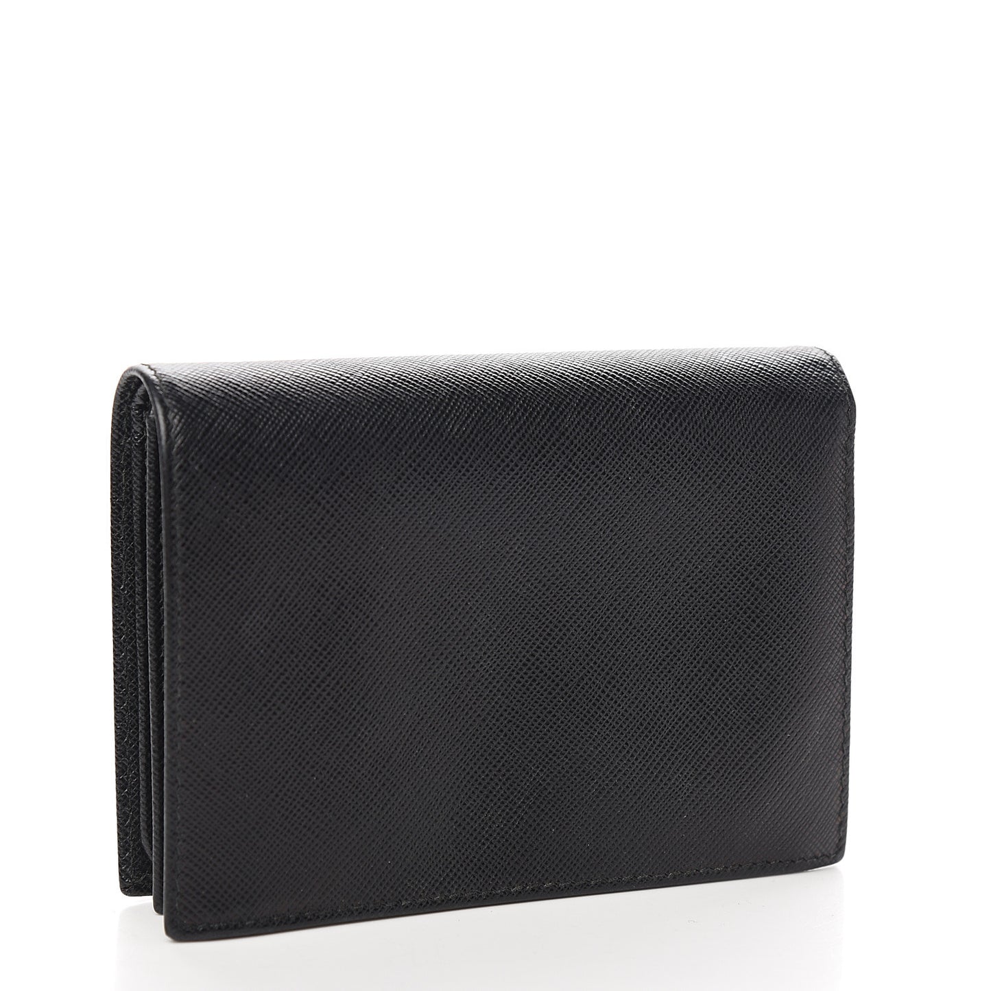 Saffiano Metal Bi-Fold Wallet Black