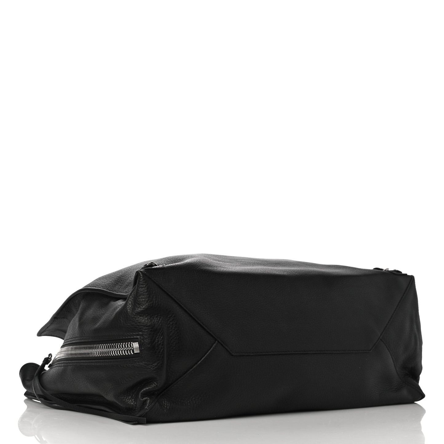 Supple Calfskin Papier A4 Zip Around Tote Black