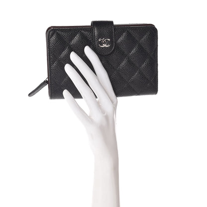 Chanel Caviar Quilted Zipped Pocket Wallet Black 2 of 10