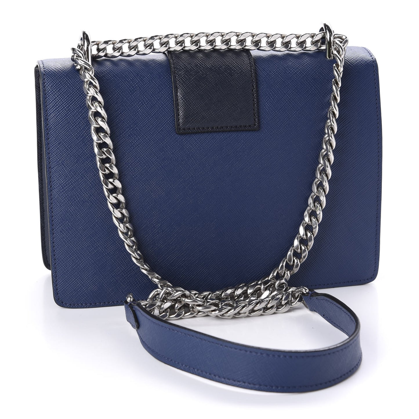 Saffiano Pattina Crossbody Bag Bluette Baltico