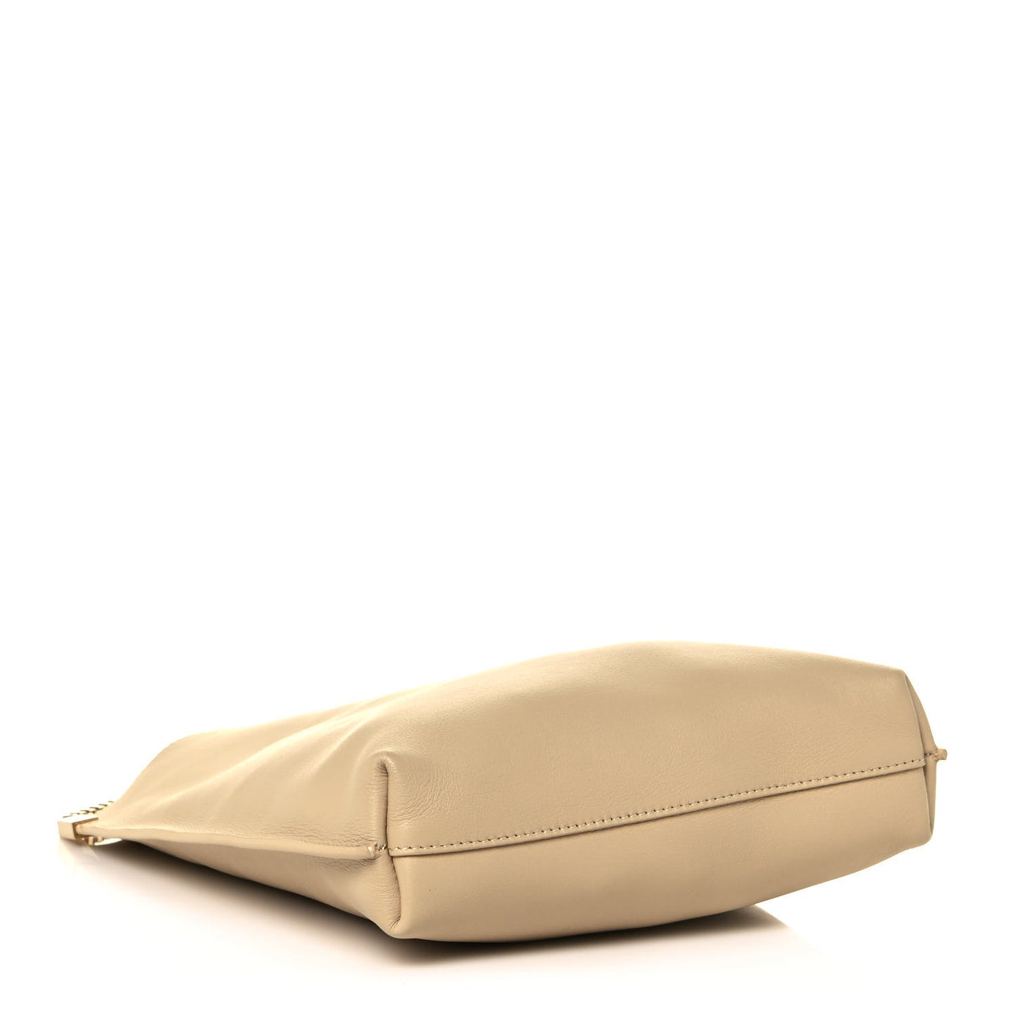 SAINT LAUREN Smooth Calfskin Small Suzanne Hobo Ivory Natural