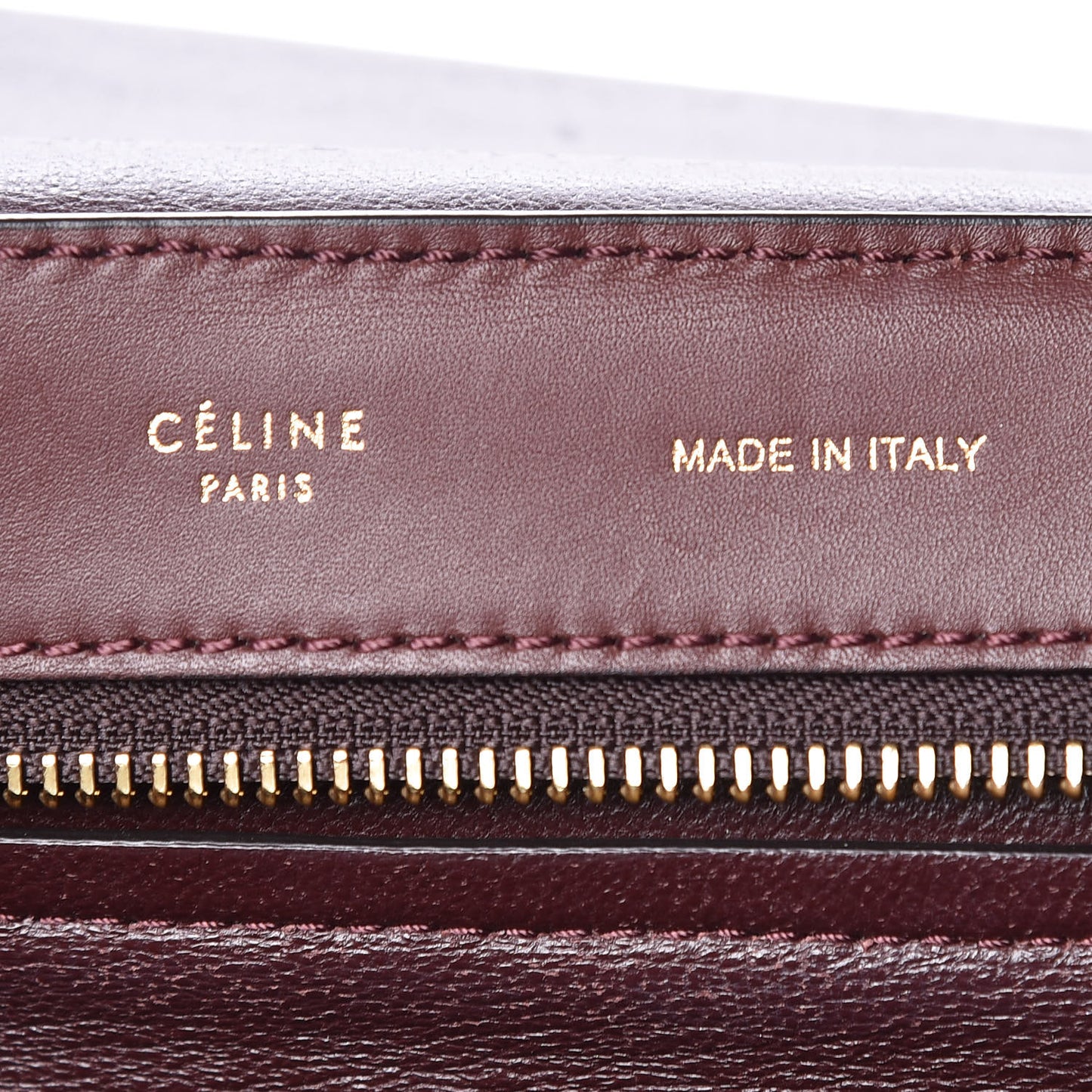 Smooth Calfskin Suede Large Trapeze Burgundy