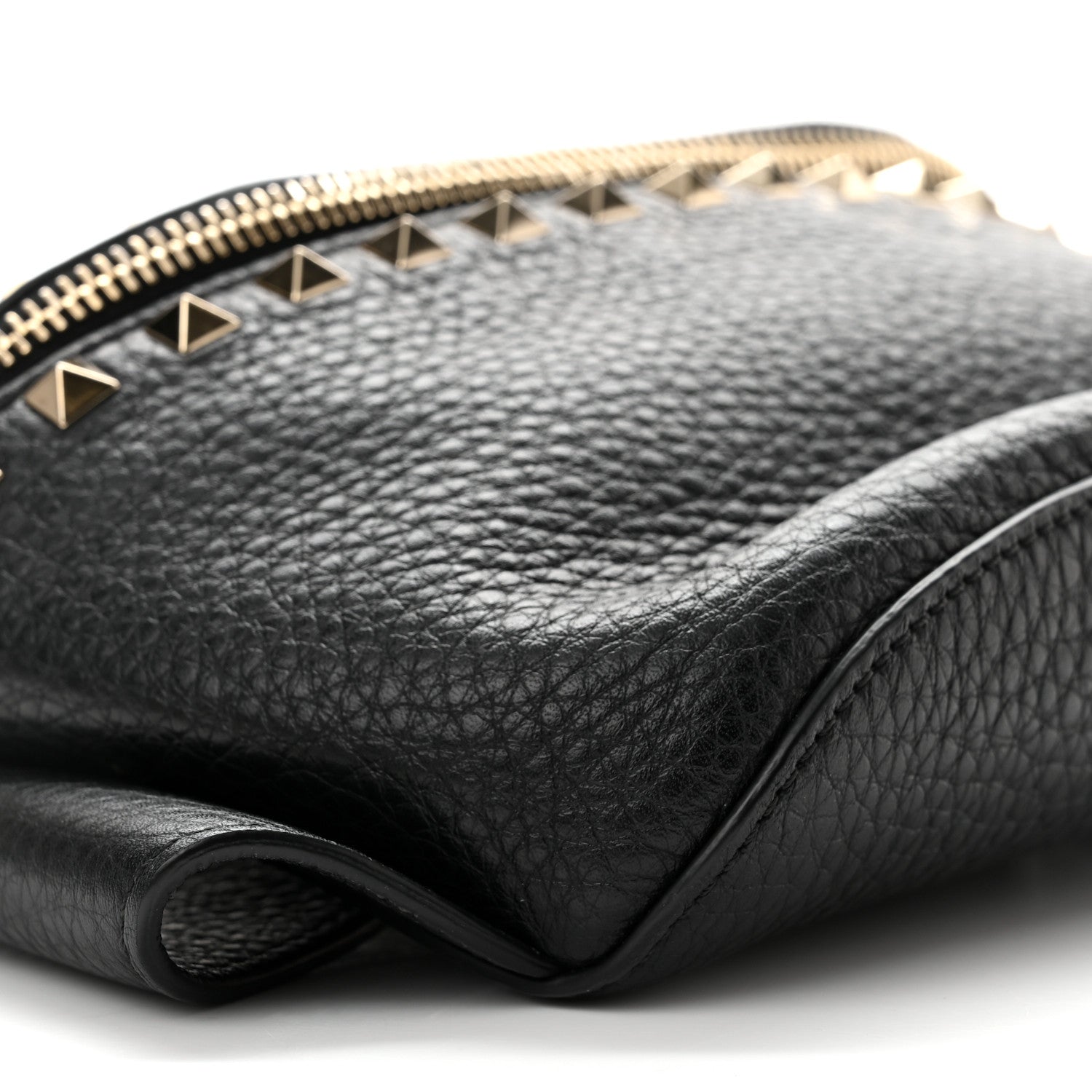 Valentino Garavani Grainy Calfskin Rockstud Belt Bag Black 8 of 9