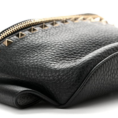 Valentino Garavani Grainy Calfskin Rockstud Belt Bag Black 8 of 9