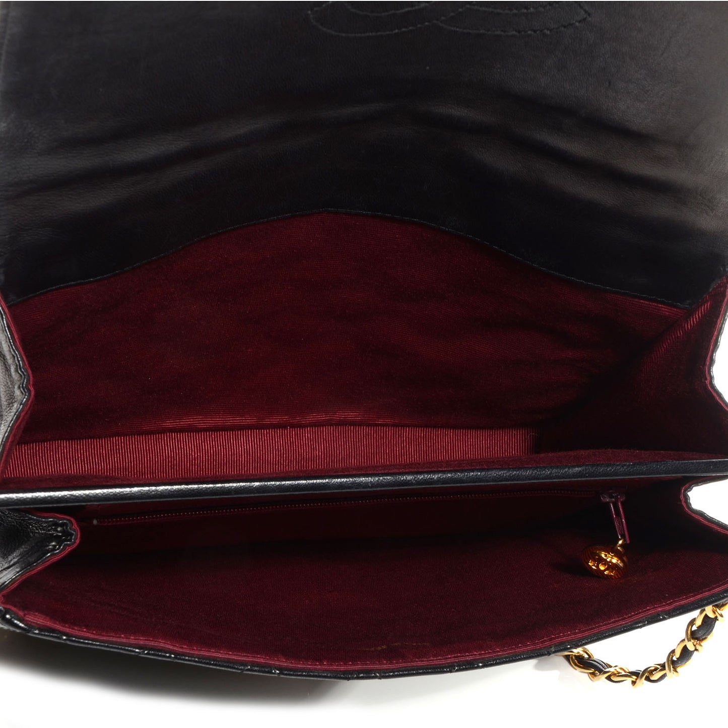 Lambskin Quilted Medium Single Flap Black