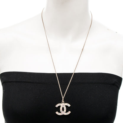 Chanel Crystal CC Necklace Light Gold Multicolor 2 of 4