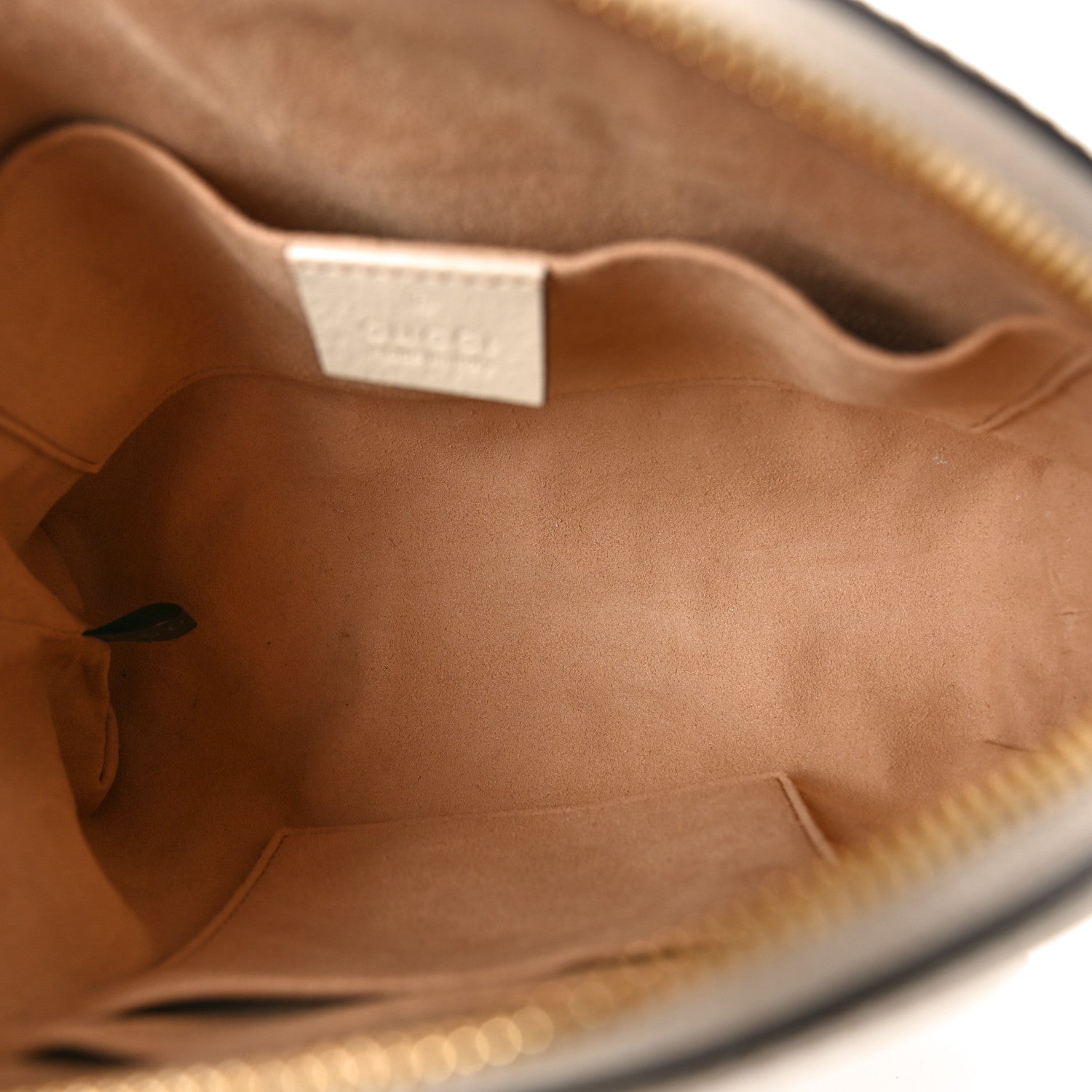 Gucci GG Supreme Monogram Textured Dollar Calfskin Web Small Ophidia Dome Shoulder Bag Beige Ebony Mystic White 5 of 9