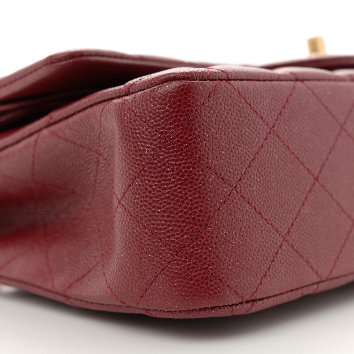 Chanel Iridescent Caviar Quilted Medium Double Flap Red 9 of 11