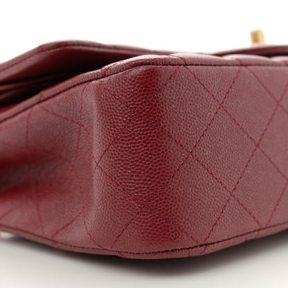 Chanel Iridescent Caviar Quilted Medium Double Flap Red 9 of 11