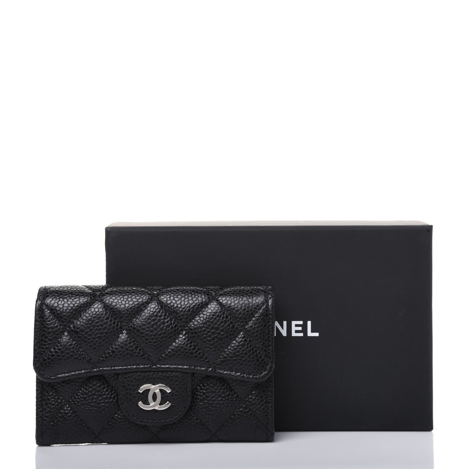 Chanel Caviar Quilted Flap Card Holder Wallet Black 13 of 13