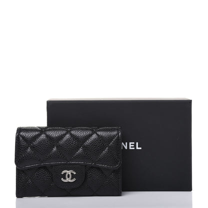 Chanel Caviar Quilted Flap Card Holder Wallet Black 13 of 13