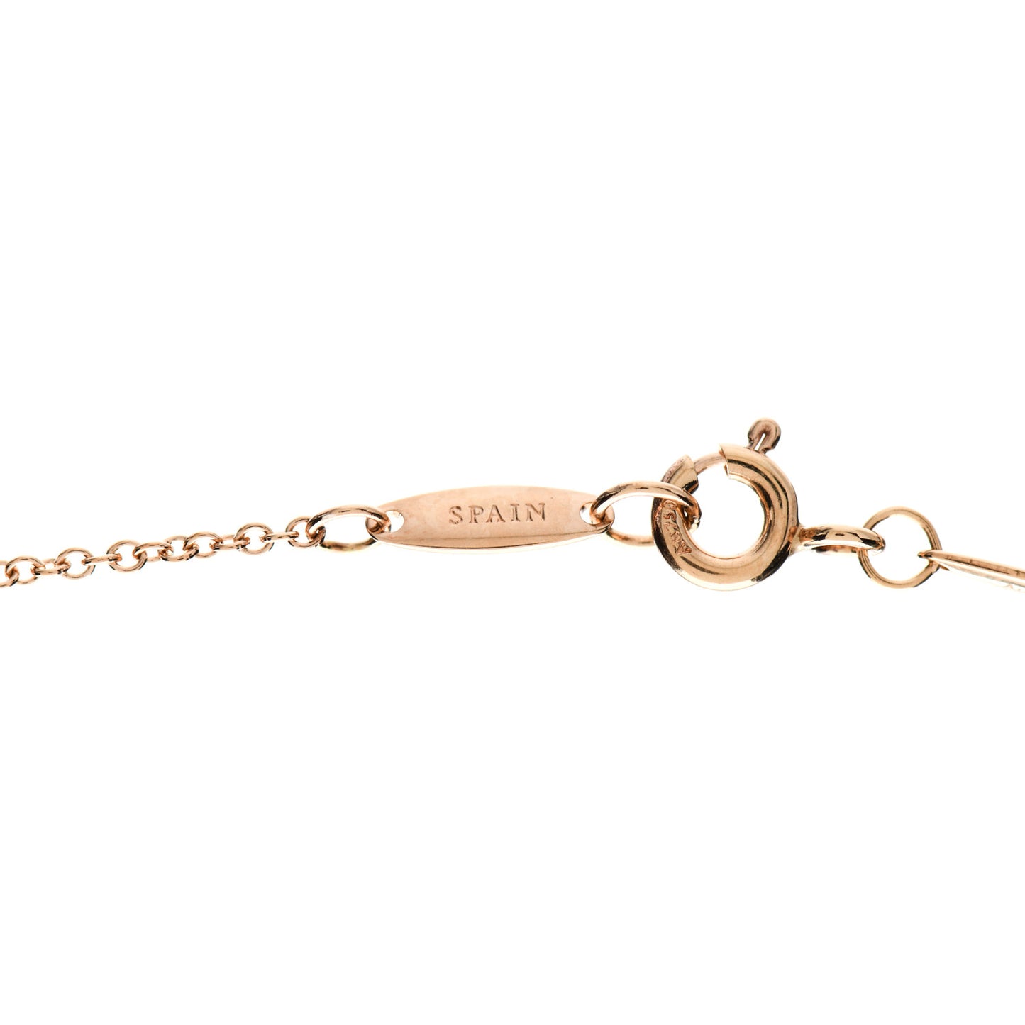 18K Rose Gold Diamond .17ct Elsa Peretti Diamonds by the Yard Pendant Necklace